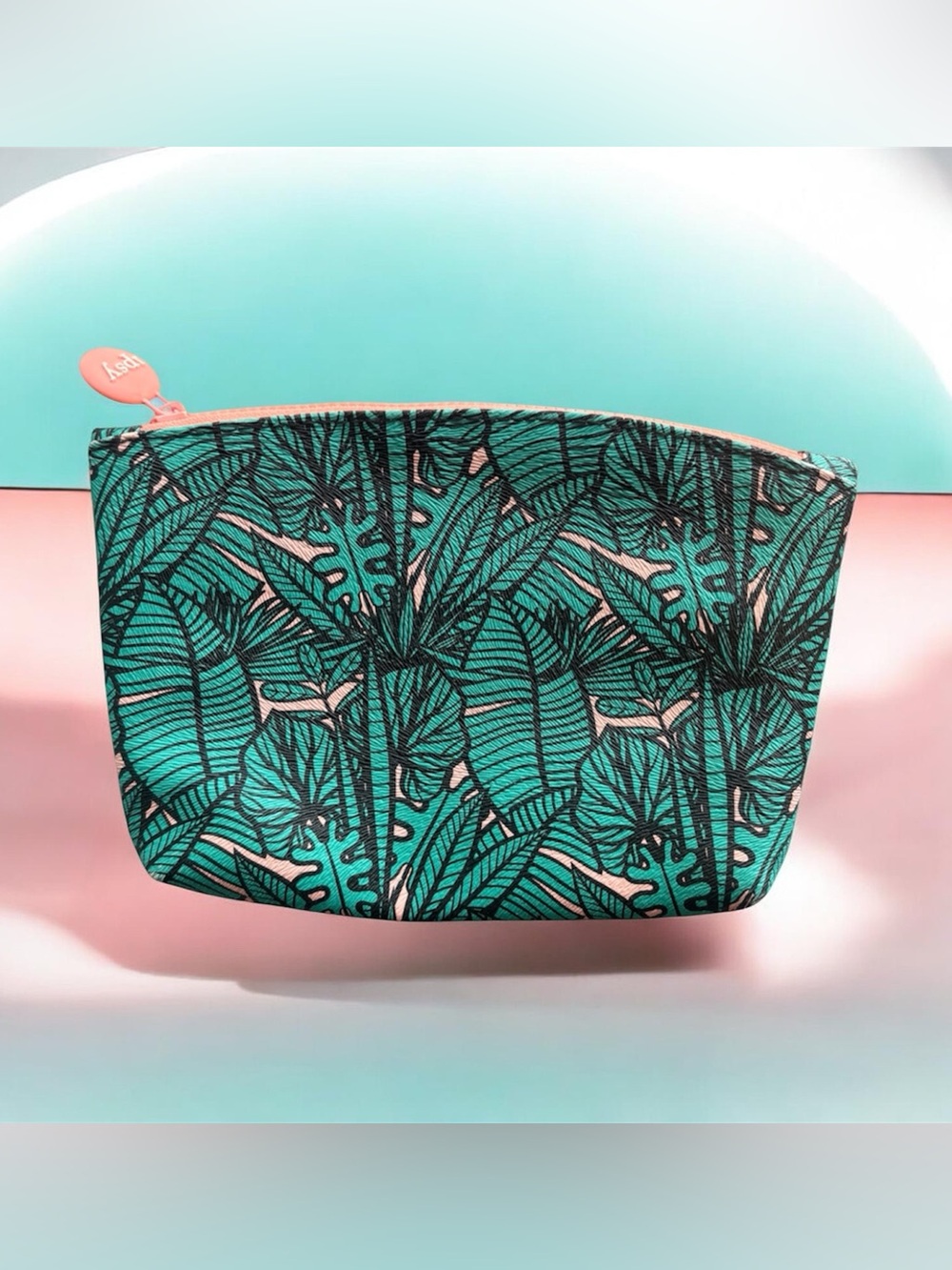 IPSY Palm Leaf Cosmetic Bag